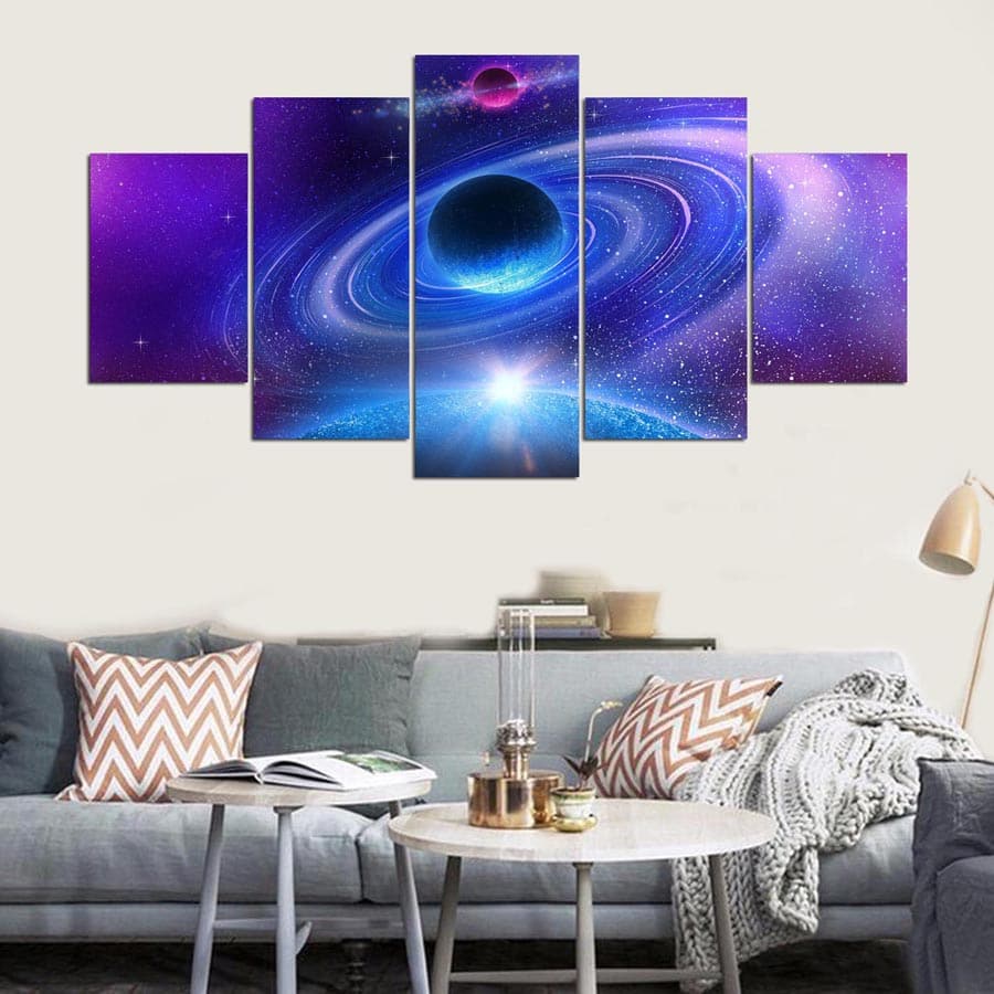 Framed 5 Panels - Space