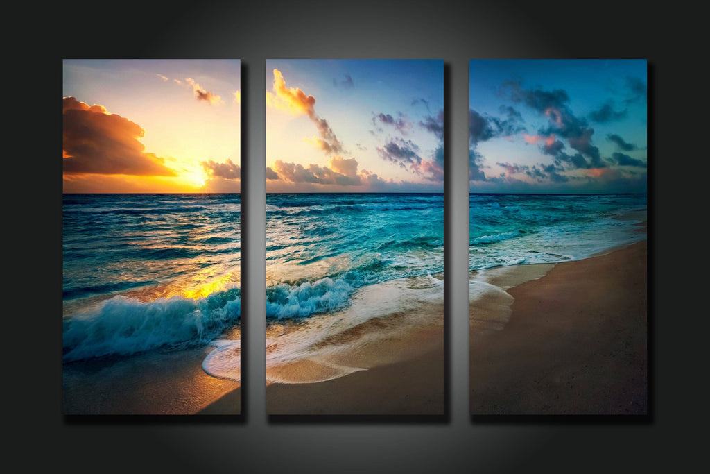 Framed 3 Panels - New Zealand Beach