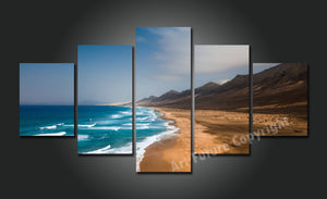 Framed 5 Panels - New Zealand 90 Mile Beach