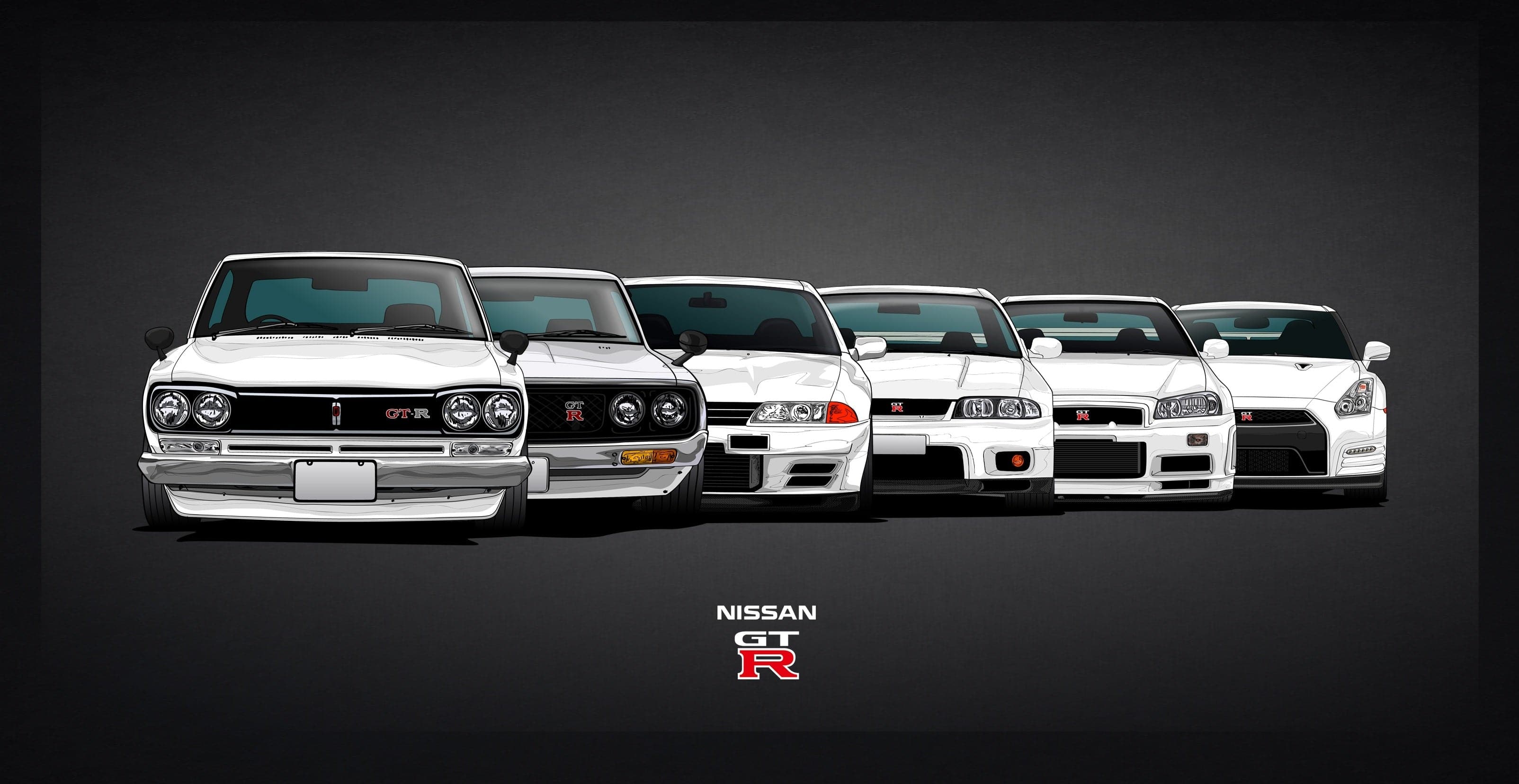 Nissan Skyline GT-R Evolution Wall Art Poster Grand Format A0 Nissan Skyline GT-R Evolution Wall Art Poster Grand Format A0