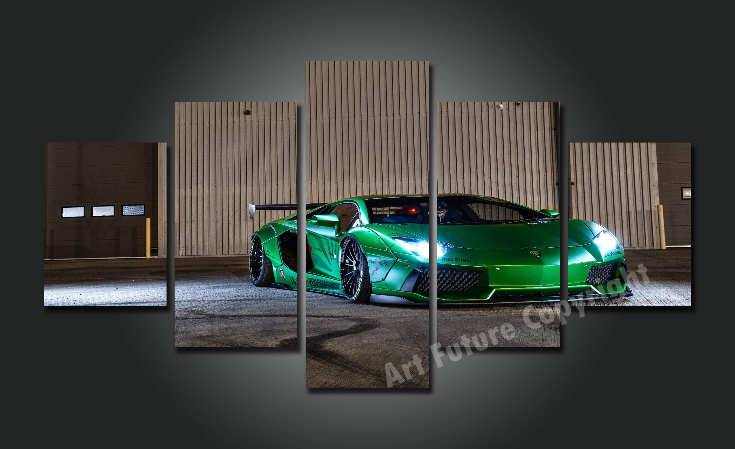 Framed 5 Panels - Lamborghini