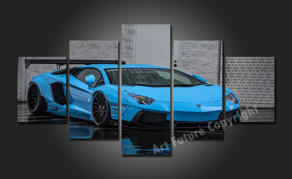 Framed 5 Panels - Lamborghini