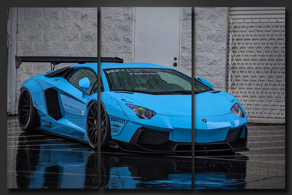 Framed 3 Panels - Lamborghini