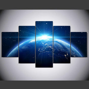 Framed 5 Panels - Earth
