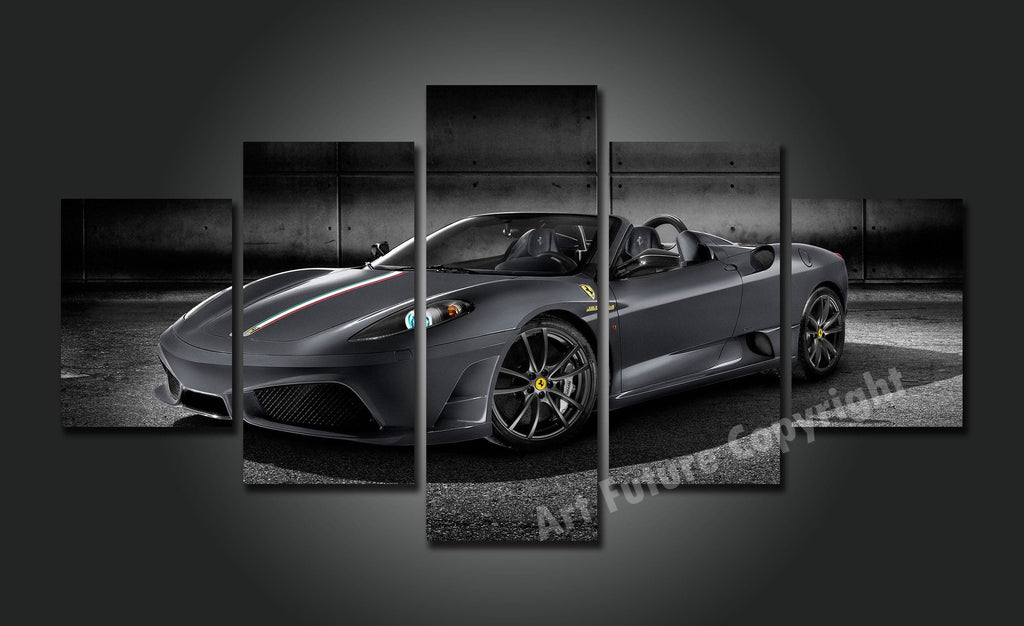 Pine Stretched  Framed 5 Panels - Ferrari