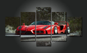 Framed 5 Panels - Ferrari