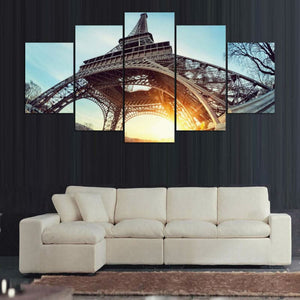 Framed 5 Panels - Eiffel Tower
