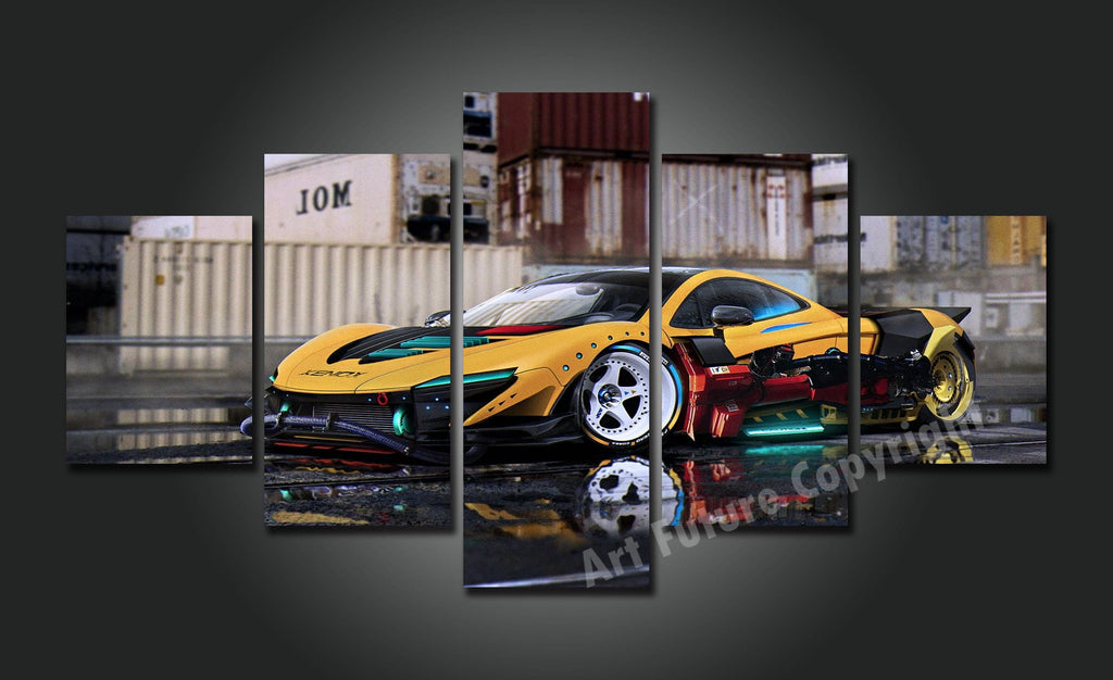 Pine Stretched  Framed 5 Panels - McLaren