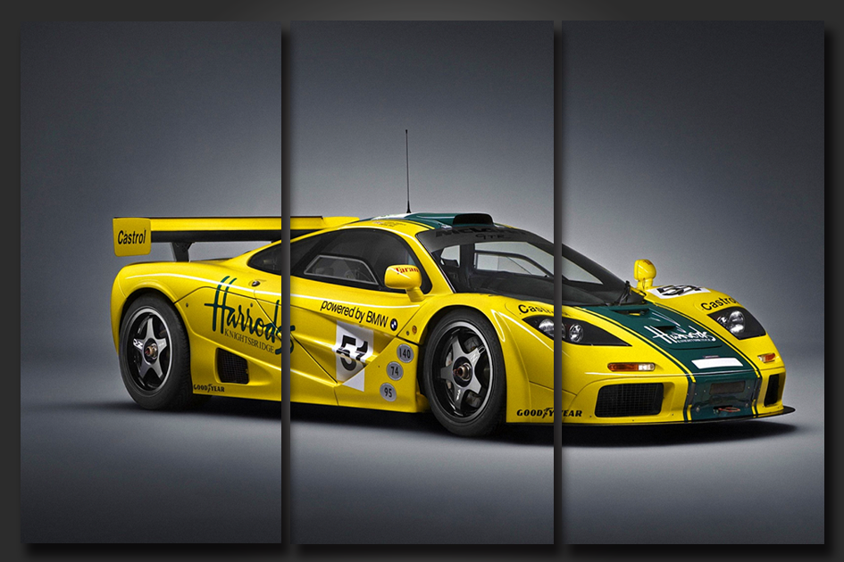 Pine Stretched  Framed 3 Panels - McLaren