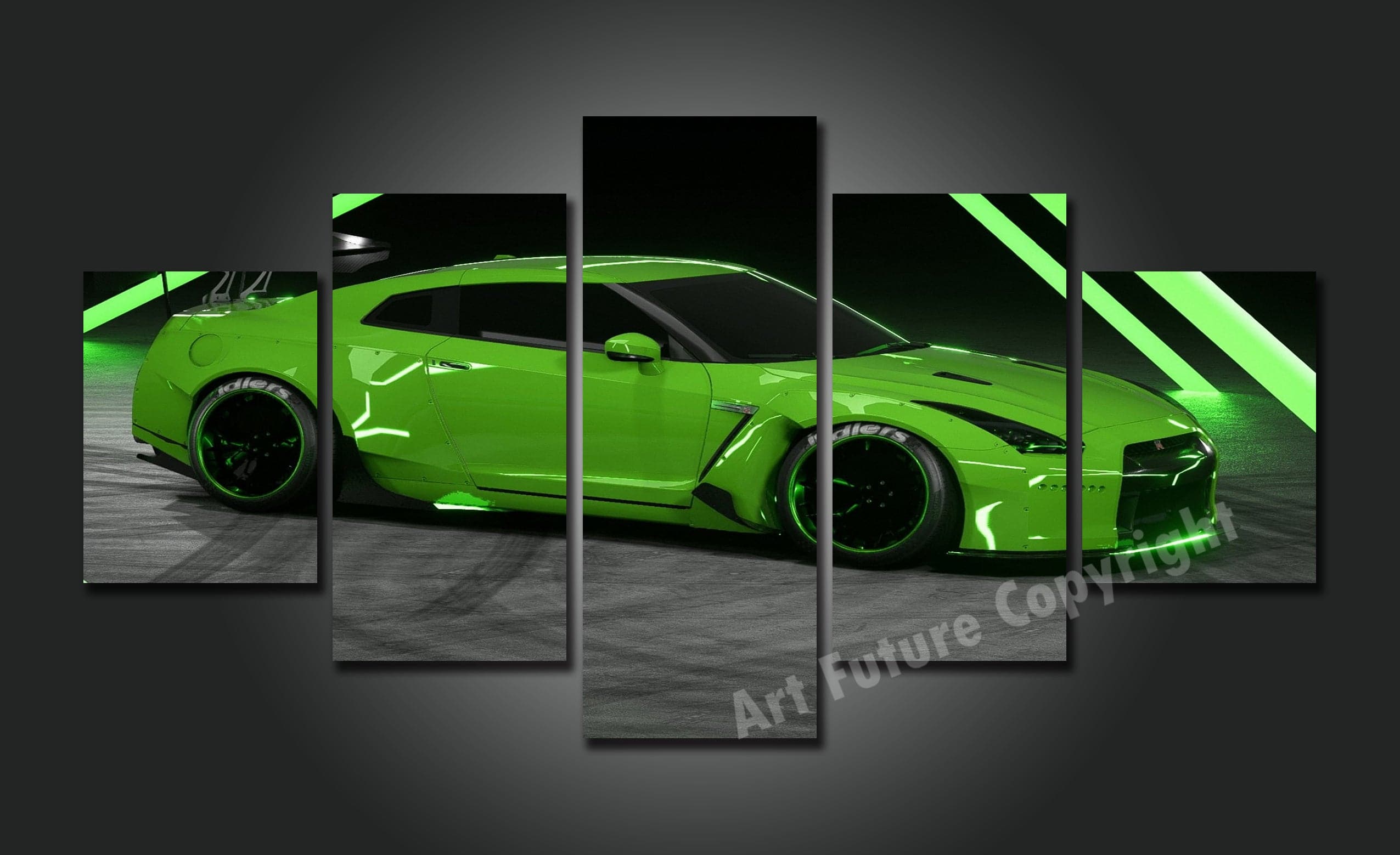 Framed 5 Panels - GTR R35