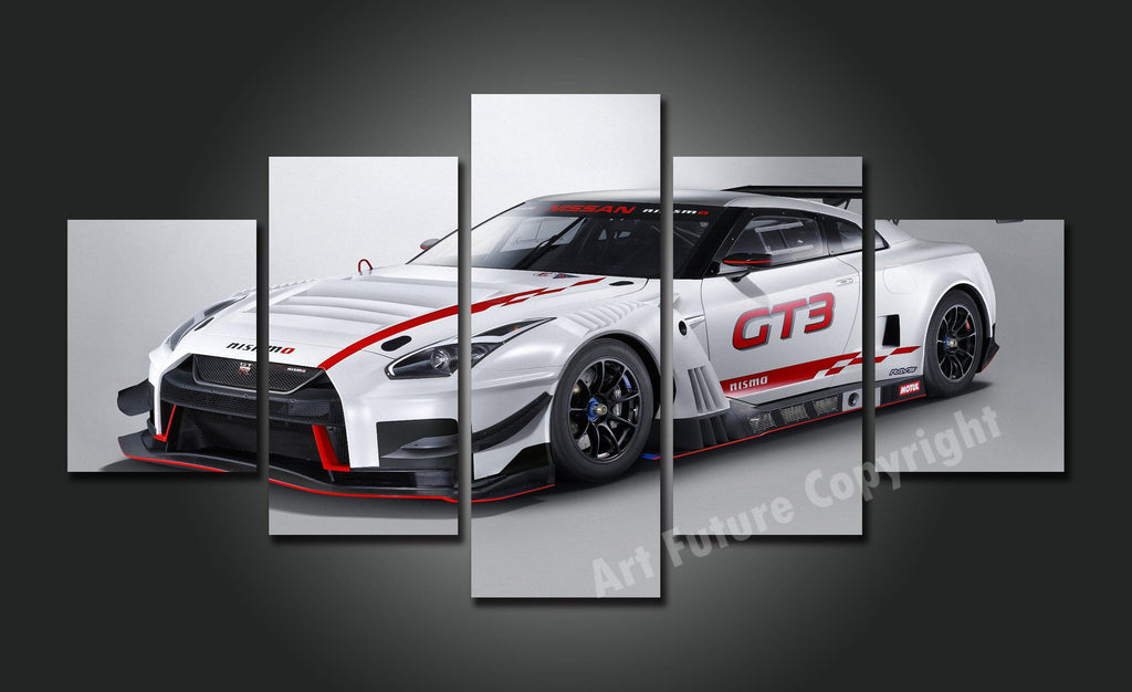 Pine Stretched  Framed 5 Panels - NISMO GTR R35