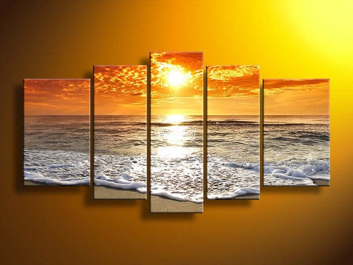 Framed 5 Panels - Sunrise