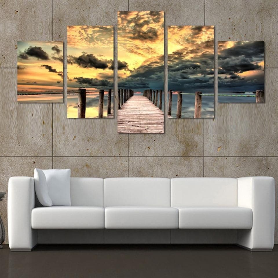 Framed 5 Panels - Landscape