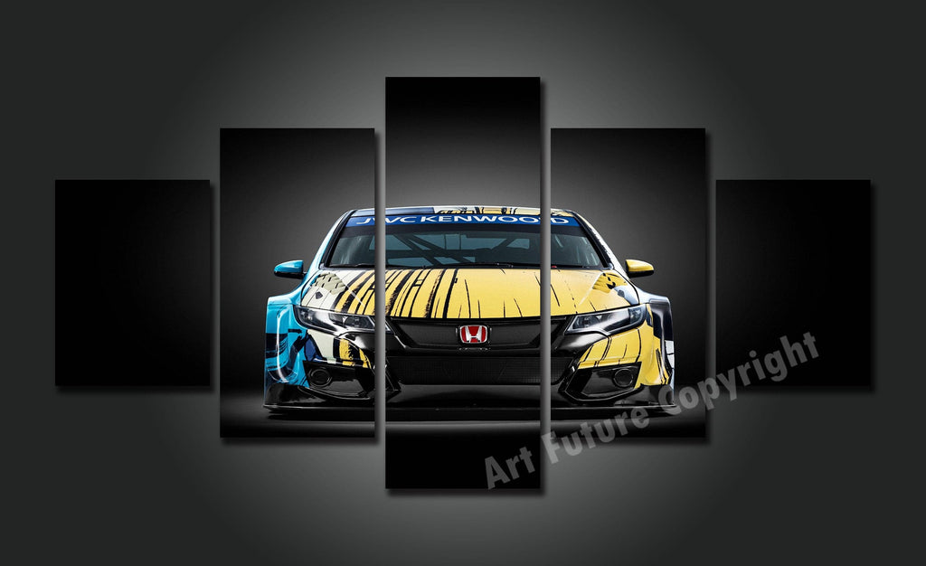 Pine Stretched  Framed 5 Panels - Civic Type R Fk-2