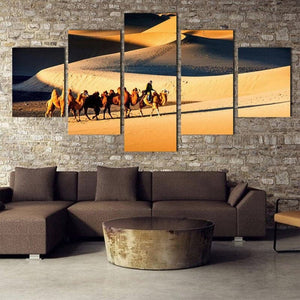 Framed 5 Panels - Desert
