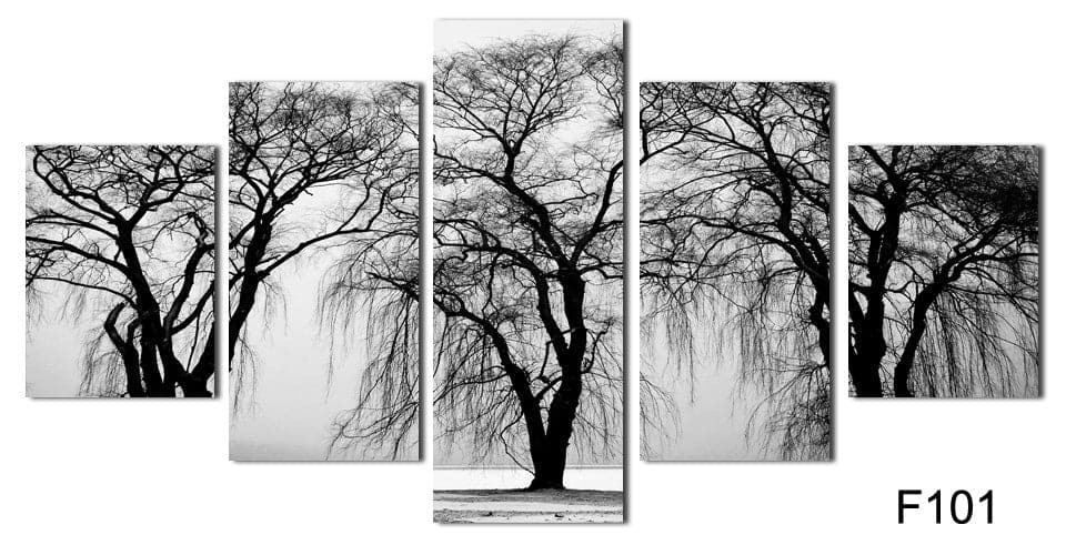 Framed 5 Panels - Tree
