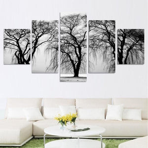 Framed 5 Panels - Tree