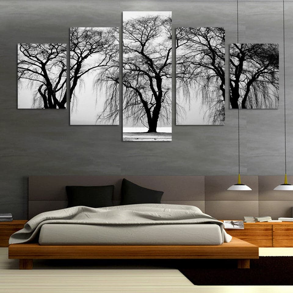 Framed 5 Panels - Tree