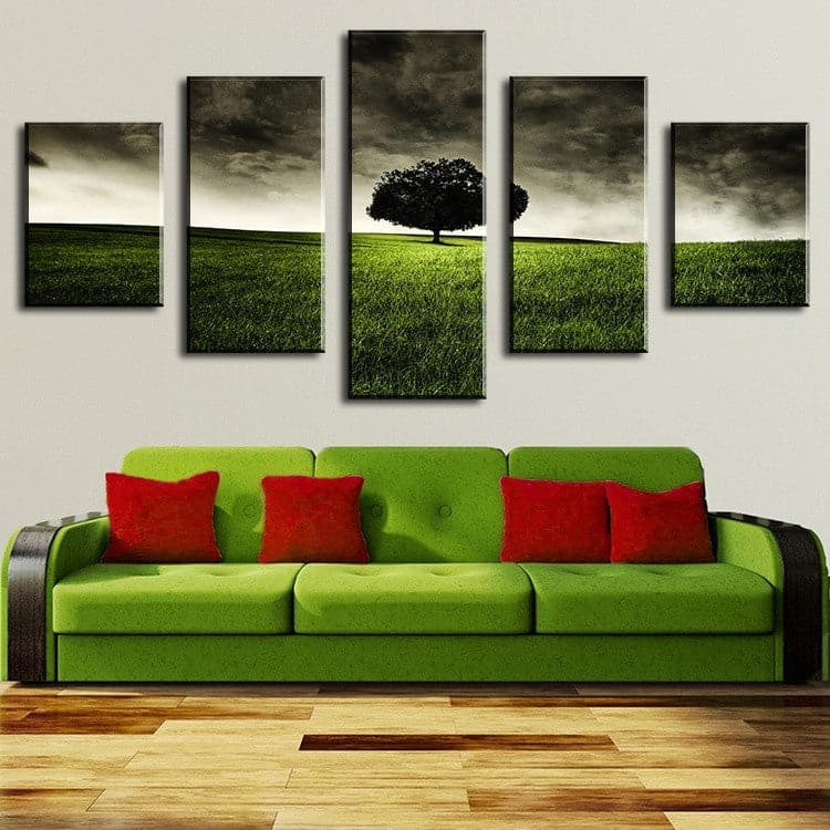 Framed 5 Panels - Tree
