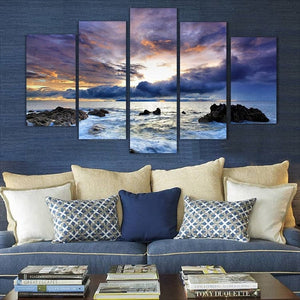 Framed 5 Panels - Seascape