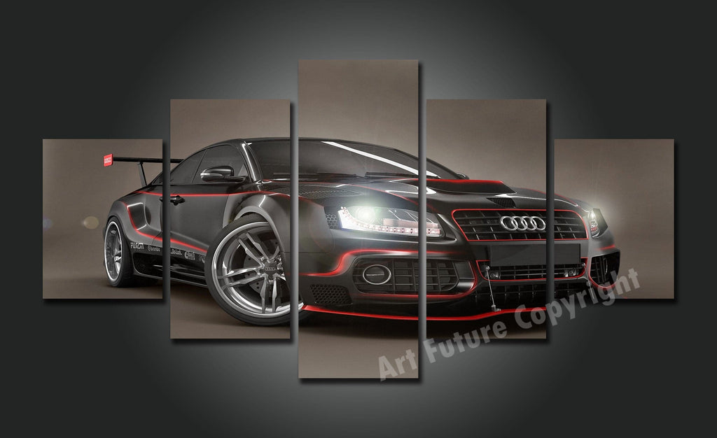 Pine Stretched  Framed 5 Panels - Audi Rs5