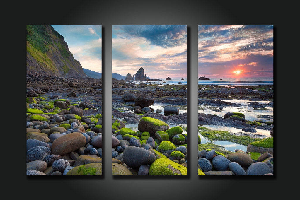 Pine Stretched  Framed 3 Panels - Seascape