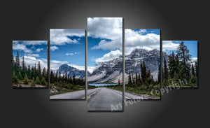Framed 5 Panels - New Zealand South Island