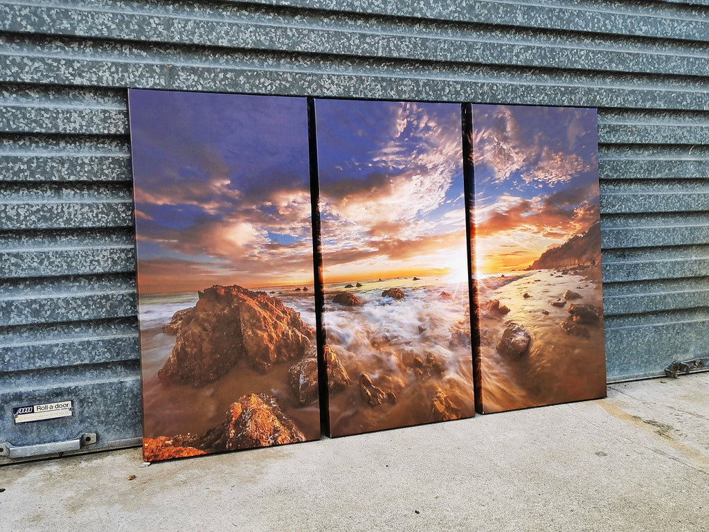 Framed 3 Panels - Finished Products - New Zealand Beach