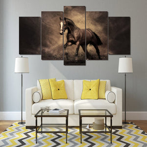 Framed 5 Panels - Horse