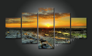 Framed 5 Panels -  Sunrise