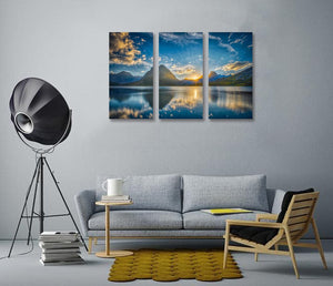 Framed 3 Panels - Milford Sound