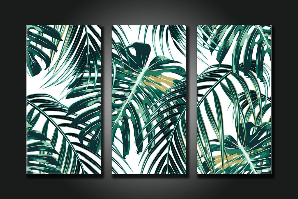 Framed 3 Panels - Leaf