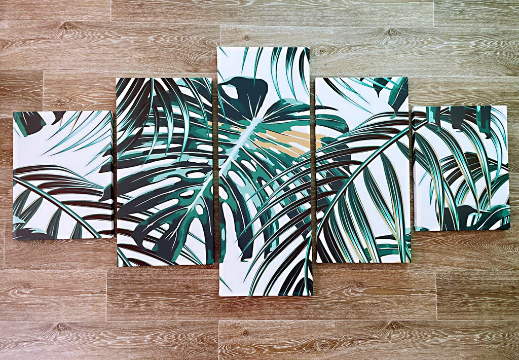 Pine Stretched  Framed 5 Panels - Finished Products