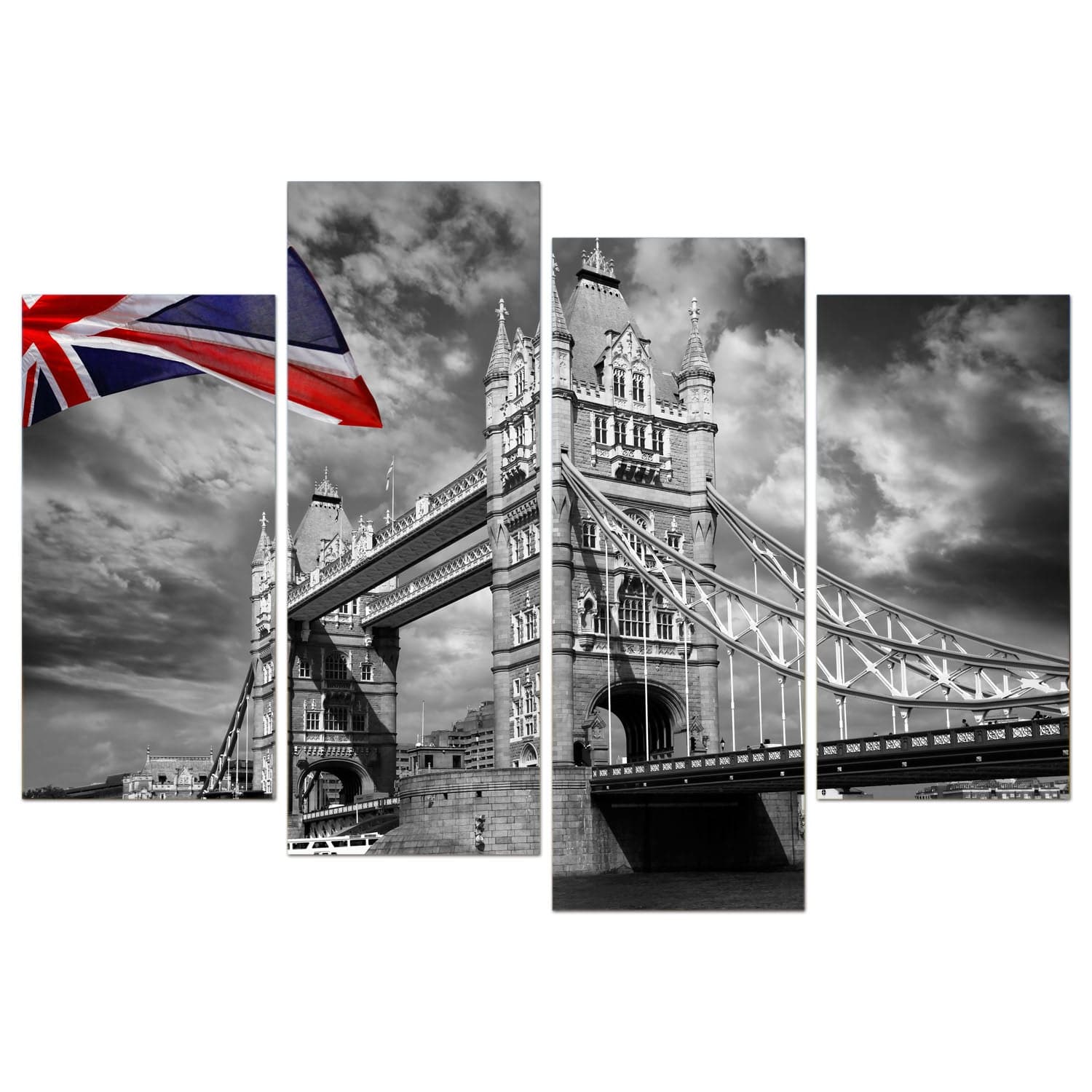 Framed 4 Panels - London Bridge