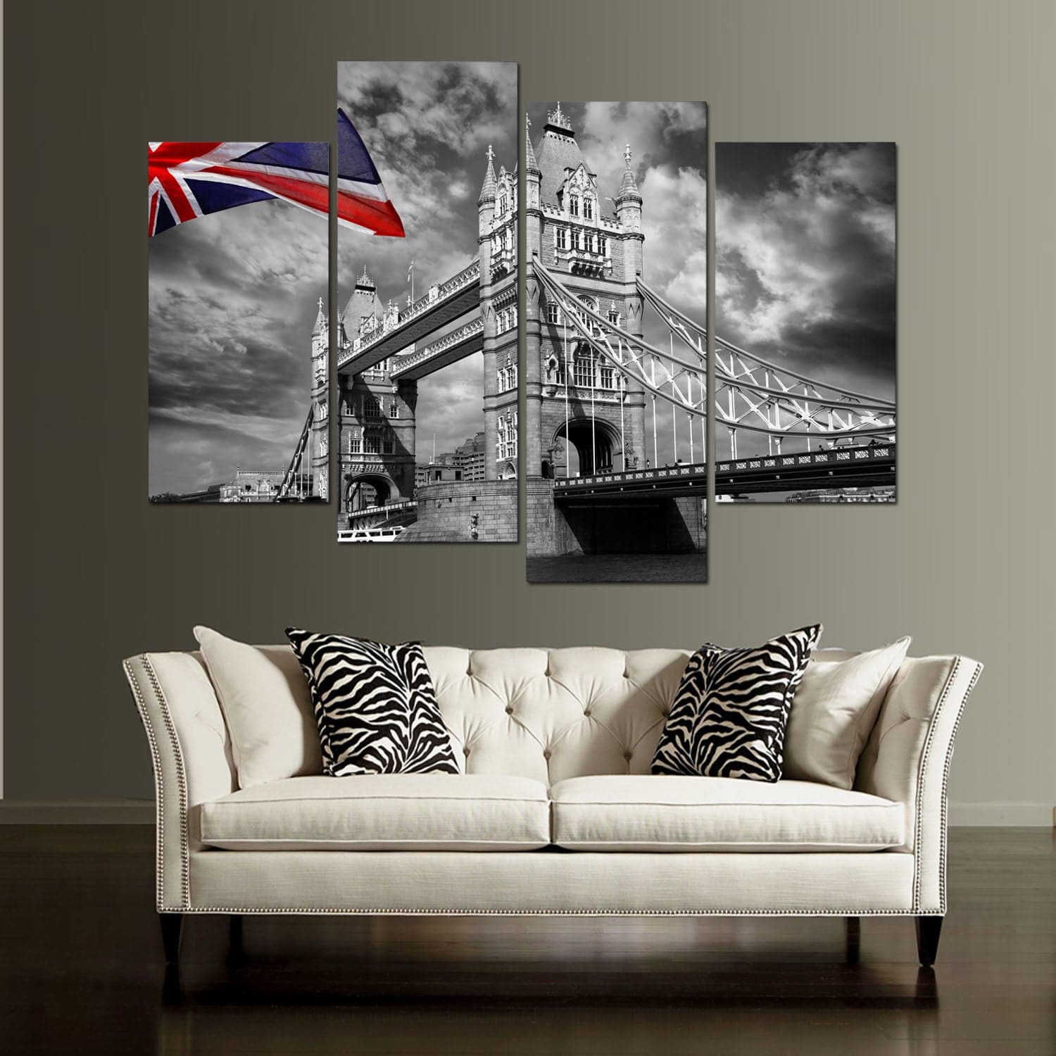 Framed 4 Panels - London Bridge