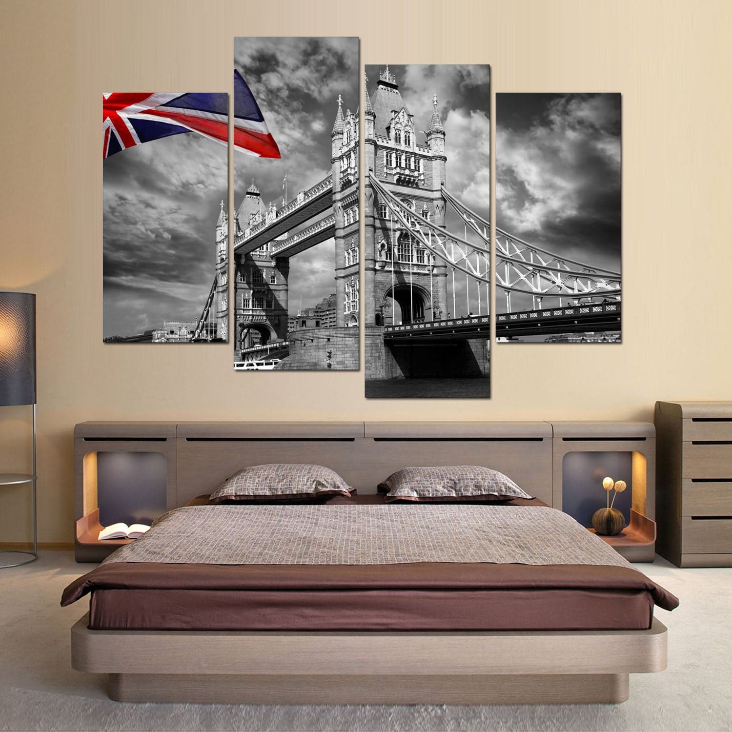Framed 4 Panels - London Bridge