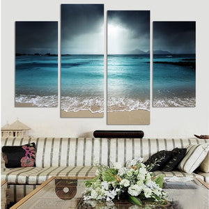 Framed 4 Panels - Seascape