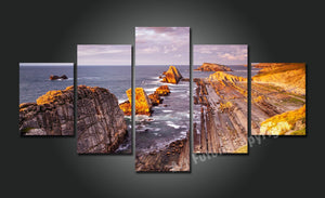 Framed 5 Panels - New Zealand Bay Of Island