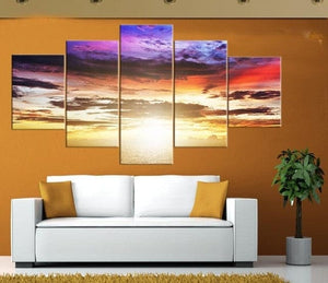 Framed 5 Panels - Sky