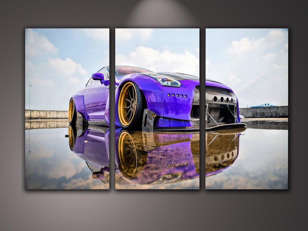 Pine Stretched  Framed 3 Panels - GTR R35