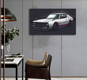 Pine Stretched  Framed 1 Panel - Nissan GTR