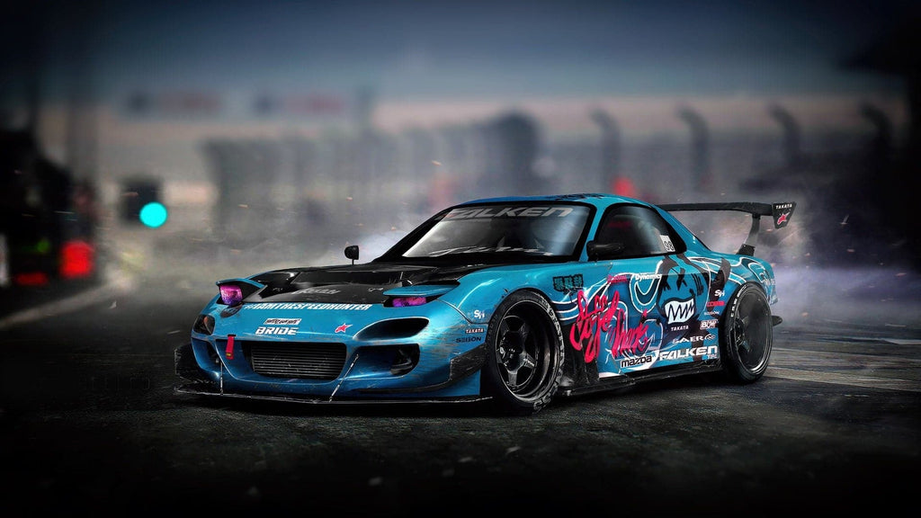 Pine Stretched  Framed 1 Panel - Mazda RX7 FD 3S