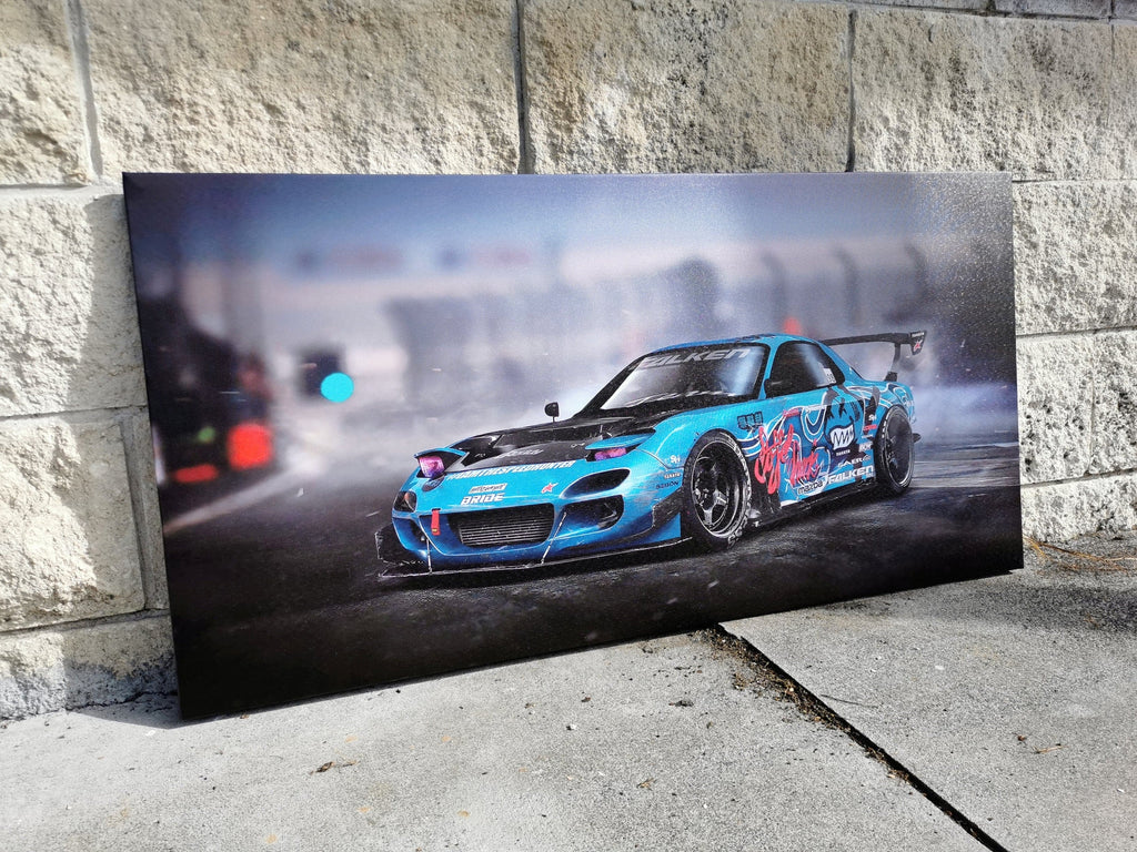 Pine Stretched  Framed 1 Panel - Finished Products - Mazda RX7 FD 3S