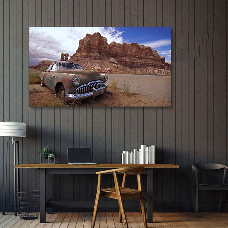 Framed 1 Panel - Rustic Car