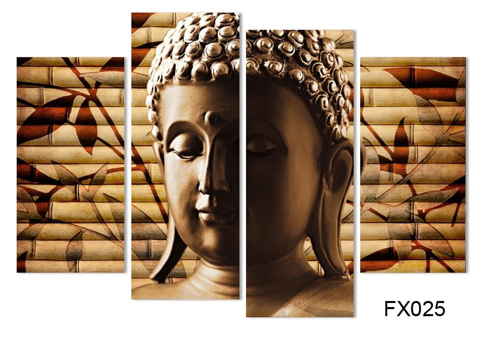 Framed 4 Panels - Buddha