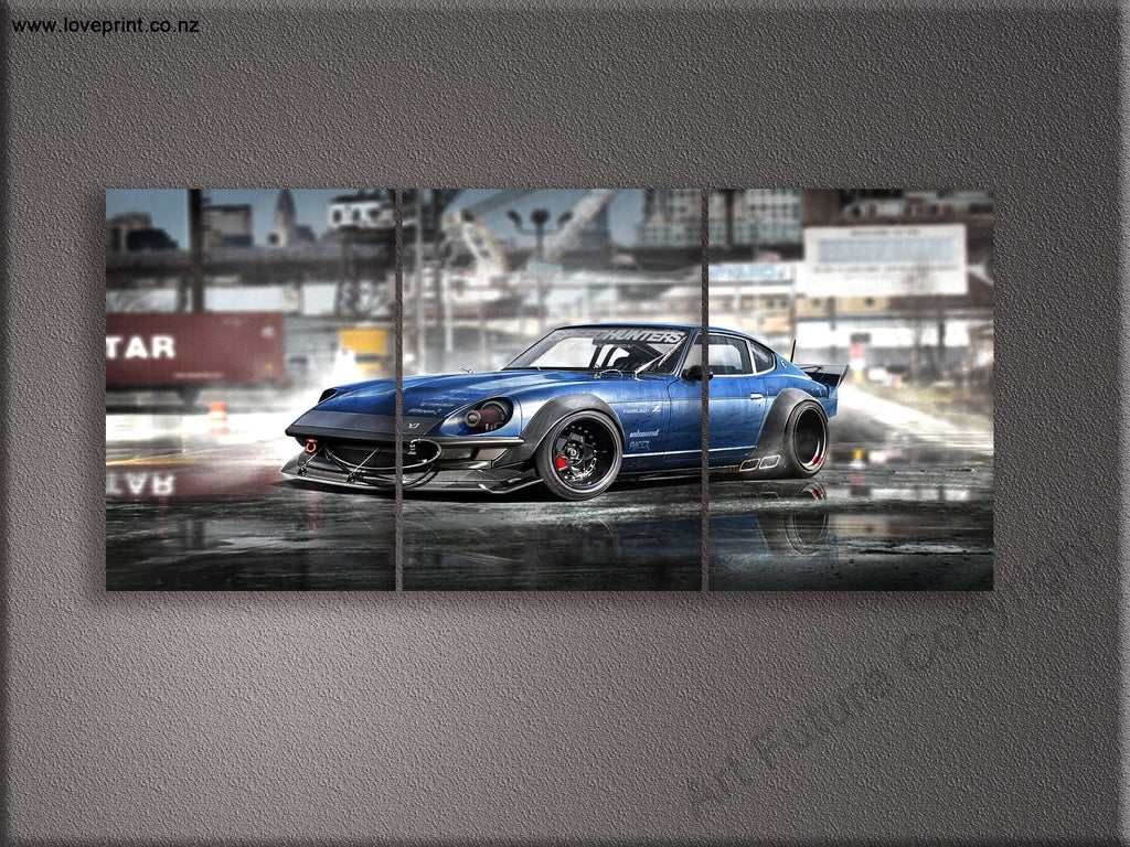 Pine Stretched  Framed 3 Panels - Nissan Fairlady Z