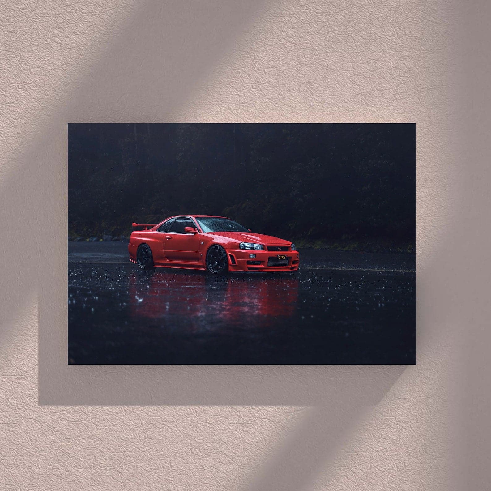Pine Stretched  Framed 1 Panel - GTR R34