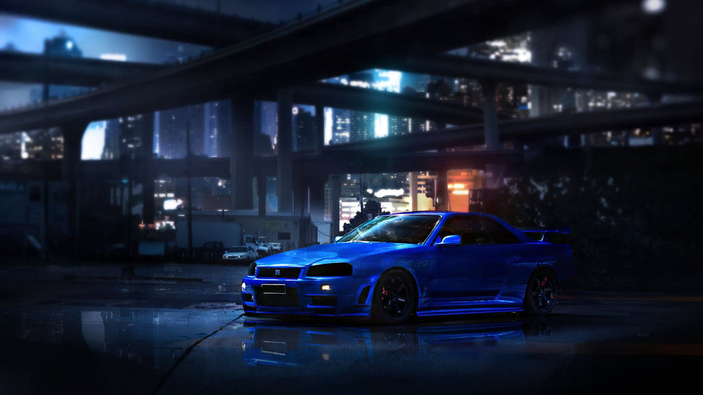 Pine Stretched  Framed 1 Panel - GTR R34