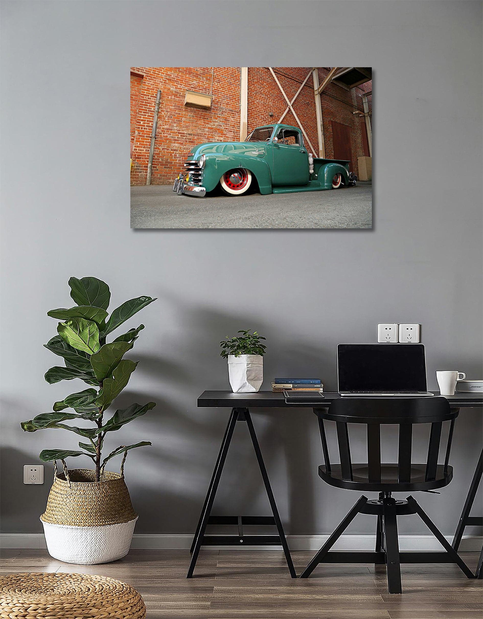 Pine Stretched  Framed 1 Panel - Chevrolet Truck