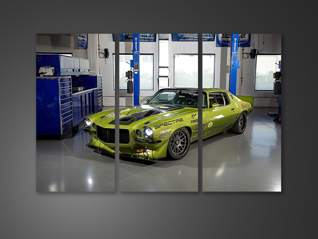 Pine Stretched  Framed 3 Panels - 70 Chevrolet Camaro